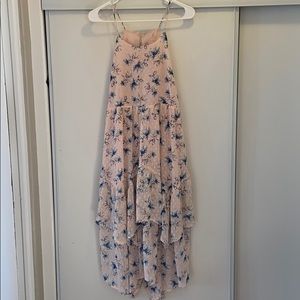 Moon River pink & blue flowy midi dress Nordstrom